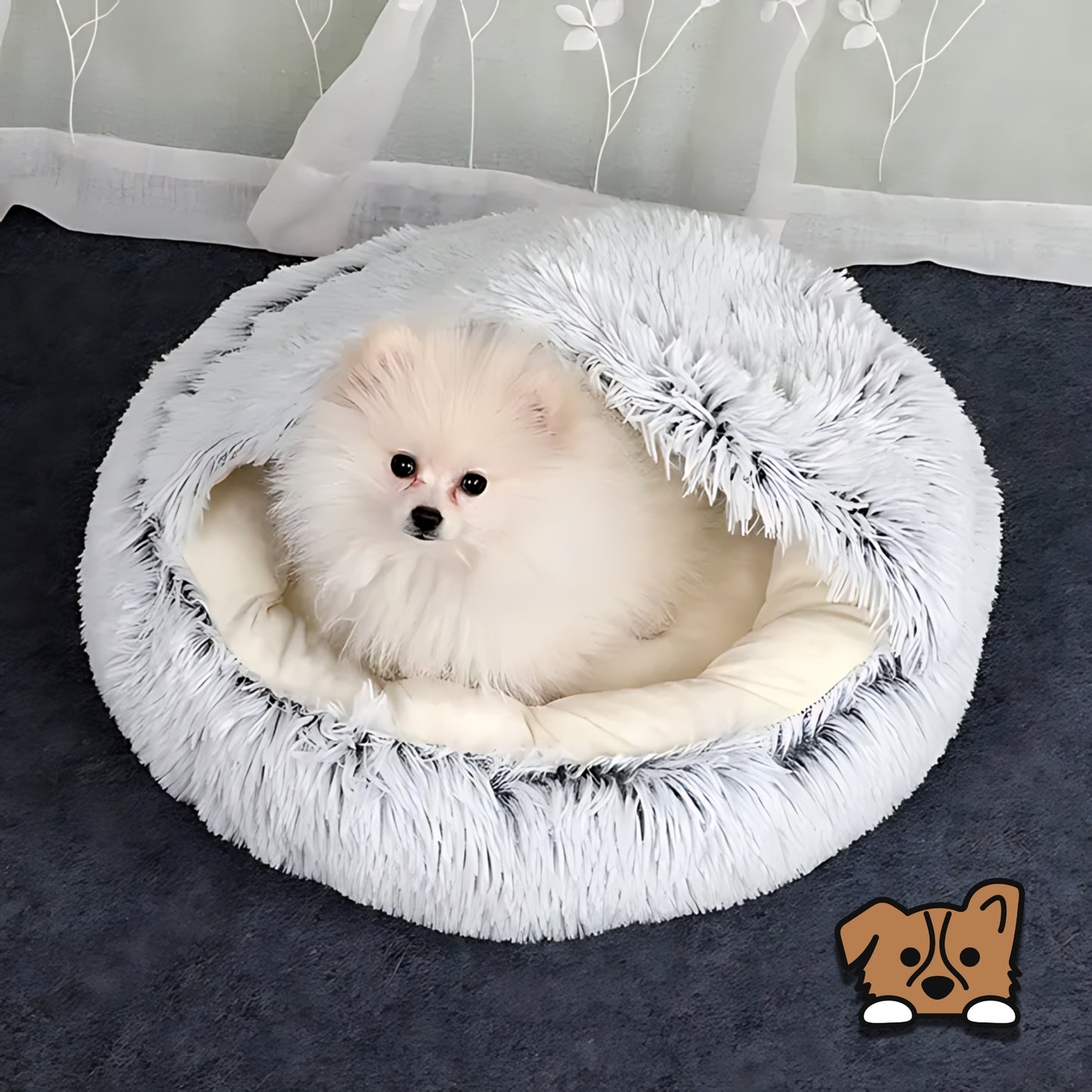 2-in-1 Faux Fur Nest Pet Bed