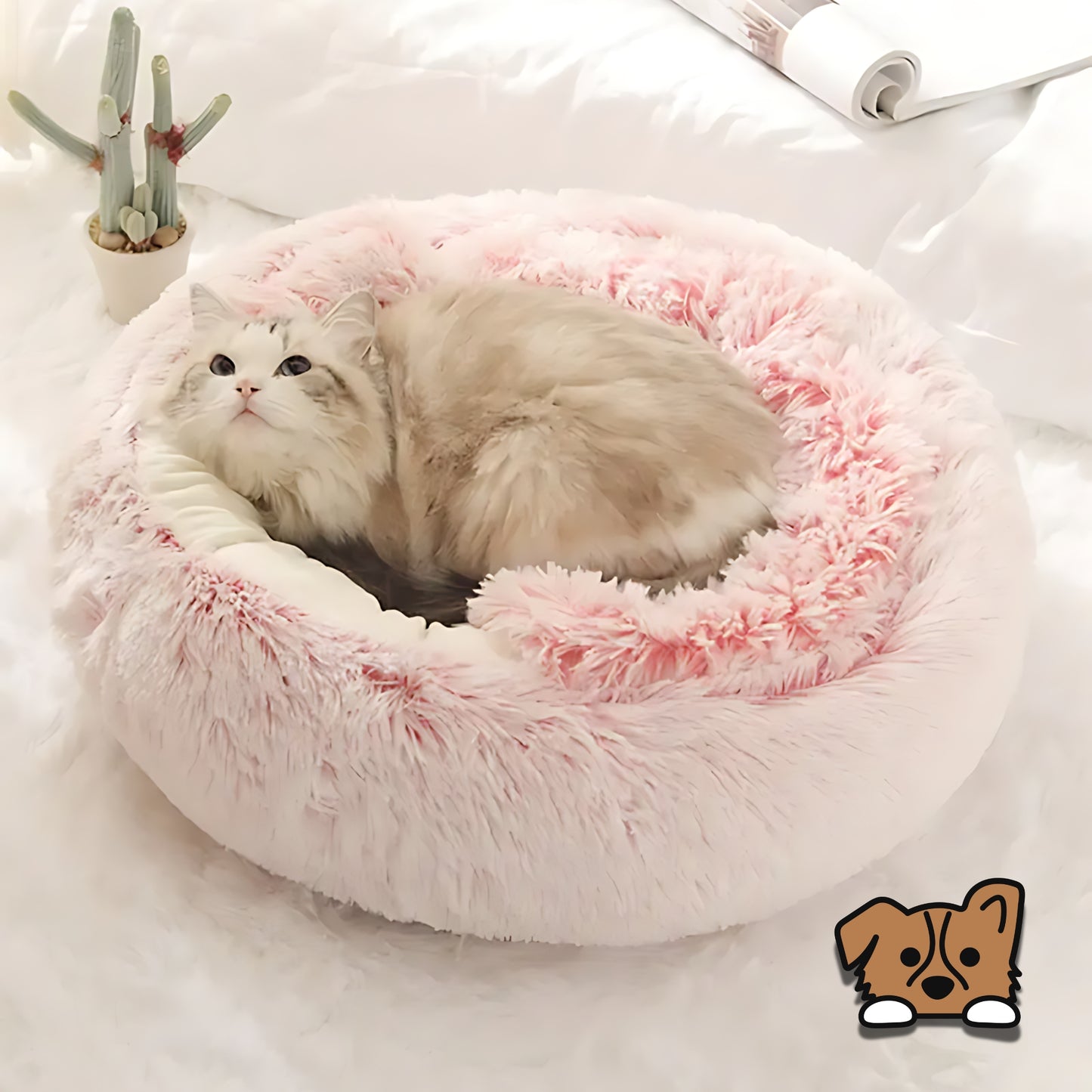 2-in-1 Faux Fur Nest Pet Bed