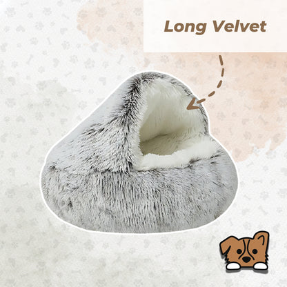 2-in-1 Faux Fur Nest Pet Bed