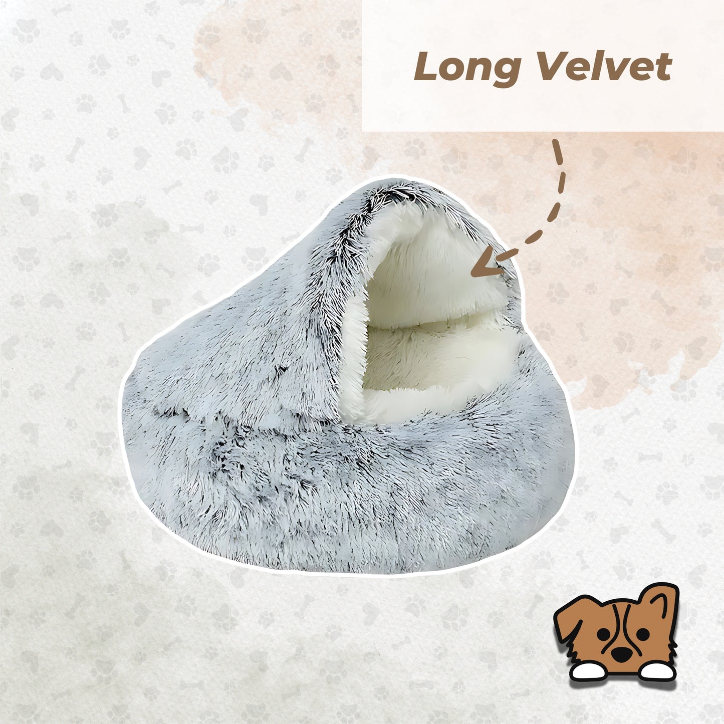 2-in-1 Faux Fur Nest Pet Bed