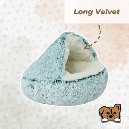 2-in-1 Faux Fur Nest Pet Bed