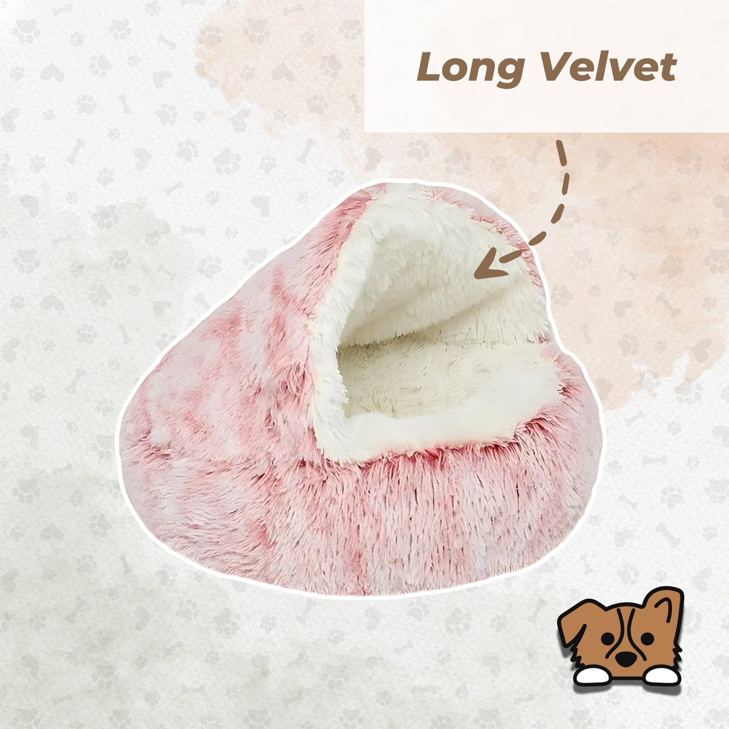 2-in-1 Faux Fur Nest Pet Bed