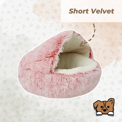 2-in-1 Faux Fur Nest Pet Bed