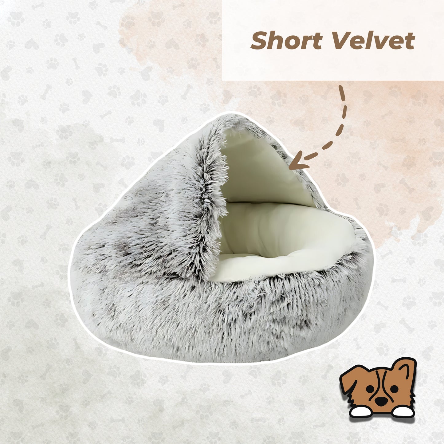 2-in-1 Faux Fur Nest Pet Bed