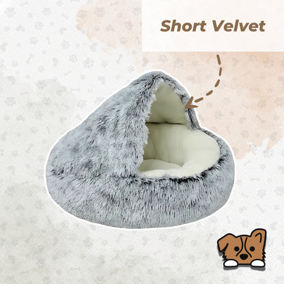 2-in-1 Faux Fur Nest Pet Bed