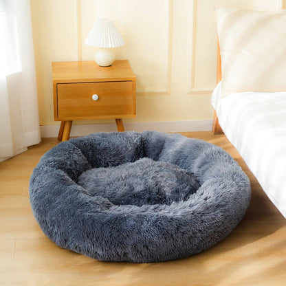 Plush Donut Calming Pet Bed