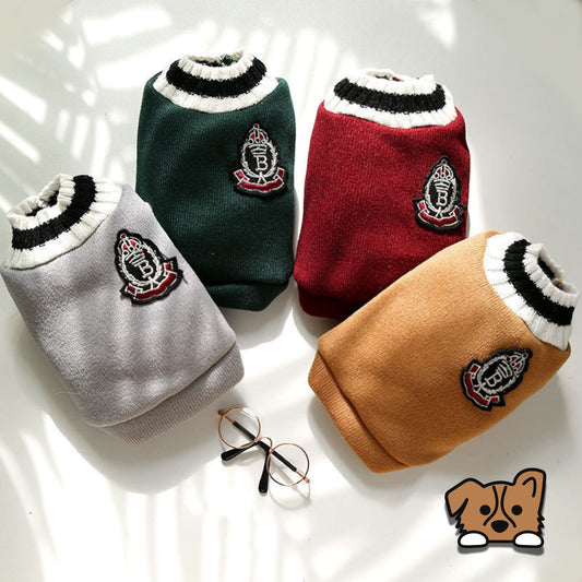 College Style Warm Dog Clothes