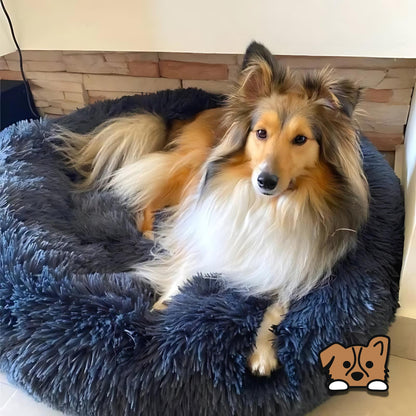 Plush Donut Calming Pet Bed