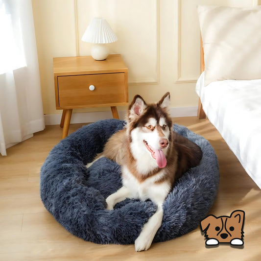 Plush Donut Calming Pet Bed