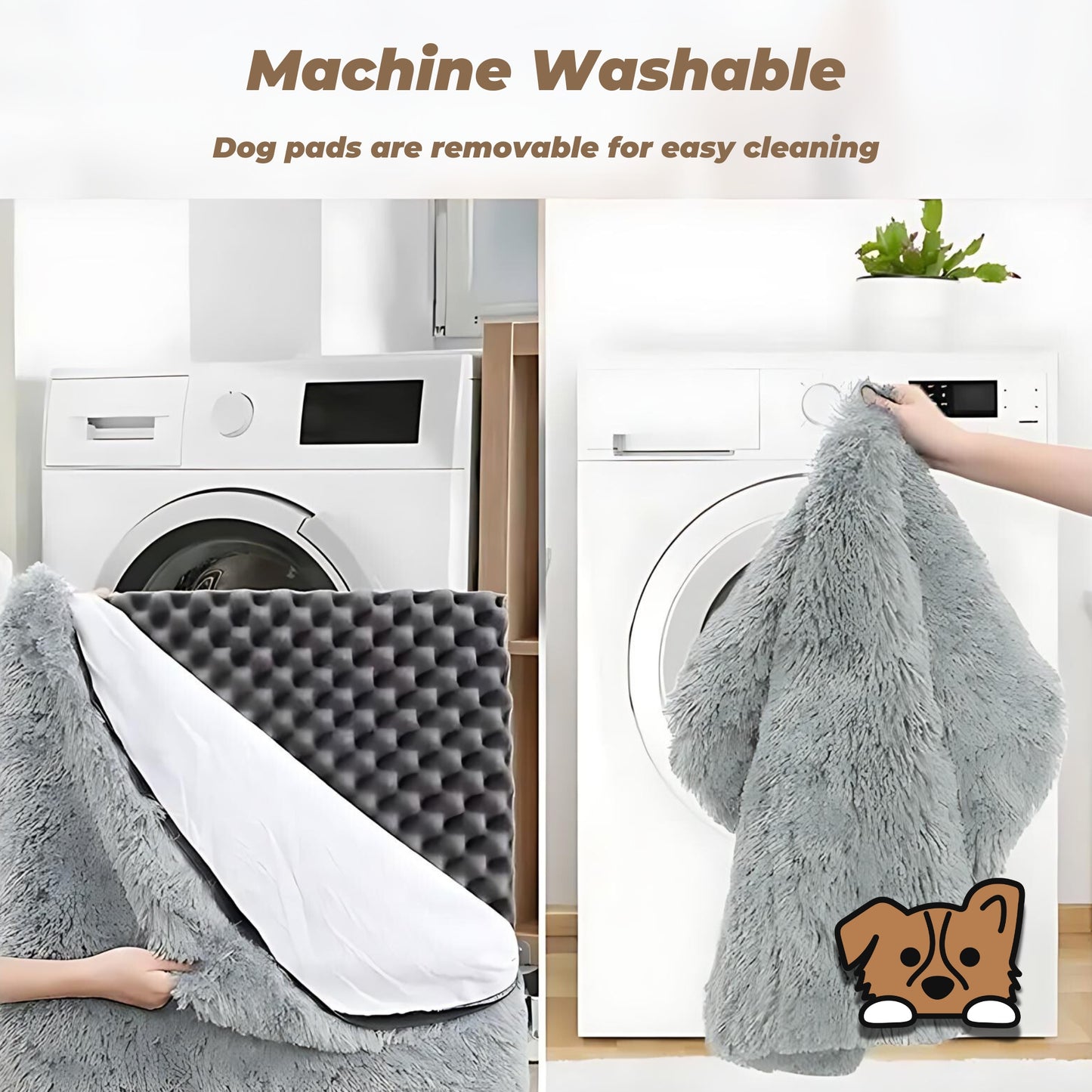 Plush Washable Dog Bed