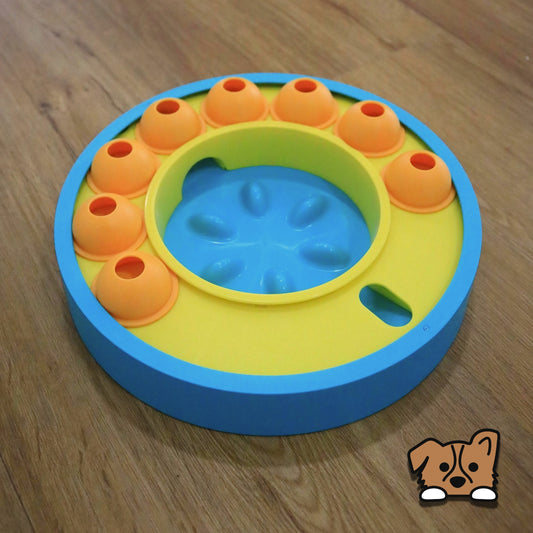 Yellow Slow Feeder Dog Puzzle