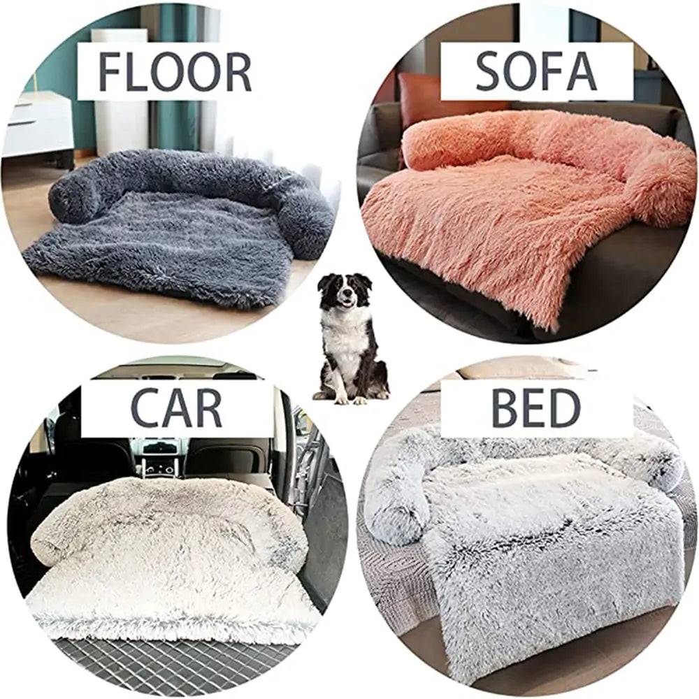 4-in-1 Faux Fur Washable Pet Couch